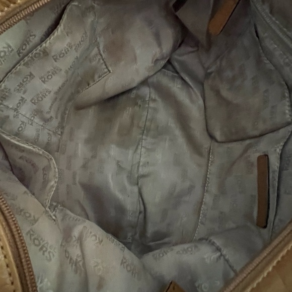 MICHAEL KORS Authentic Tan/Chestnut Monogram Hobo Shoulder Bag - Picture 6 of 8